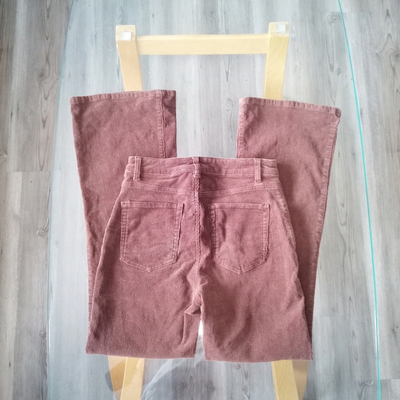 Dex Chocolate Corduroy High Rise Flares - Picture 4 of 5
